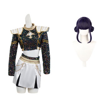 Kpop Demon Hunters Zoey Kids Cosplay Costume Black Outfit Halloween Carnival Suit